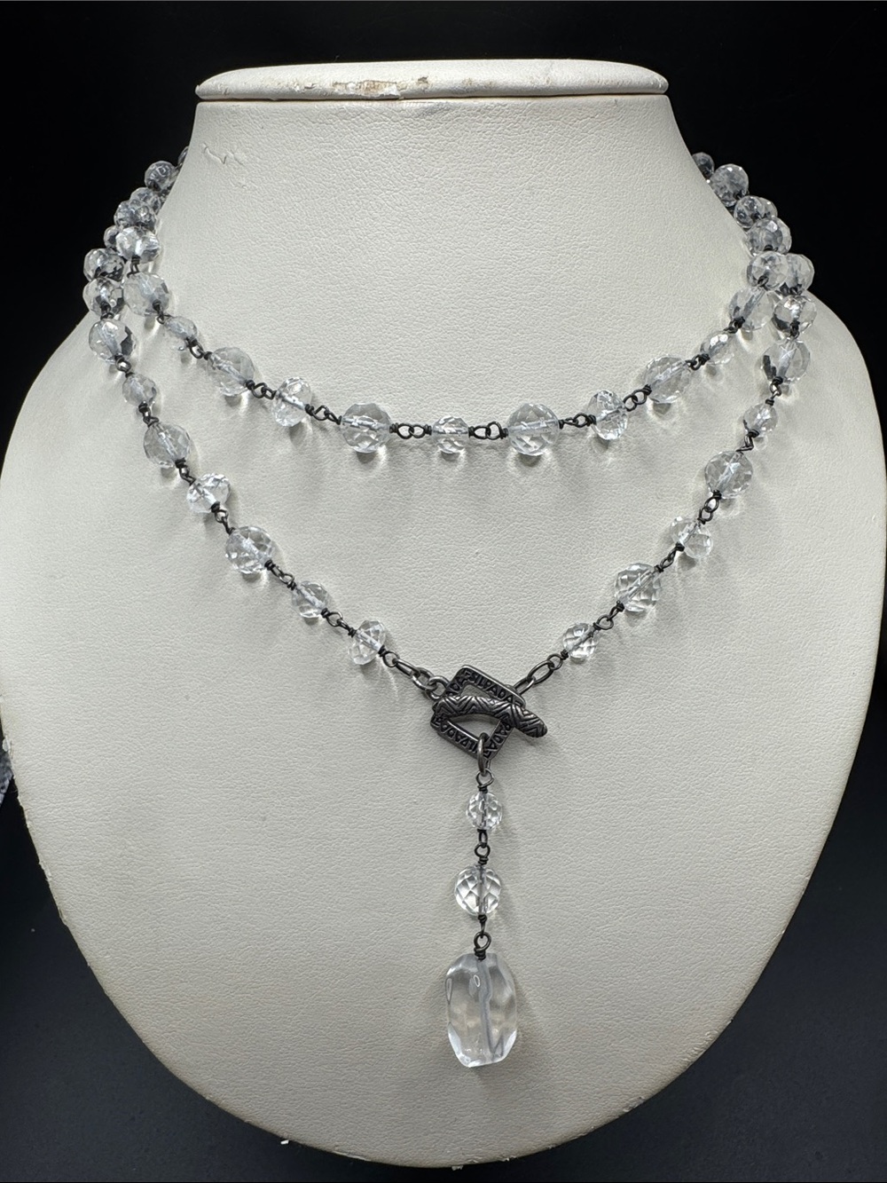 Silpada Sterling silver and crystal necklace 32 in